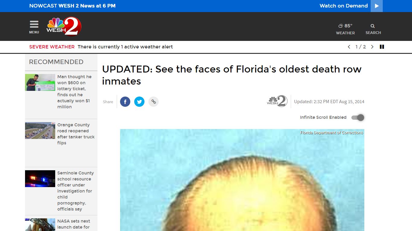 UPDATED: See the faces of Florida's oldest death row inmates - WESH